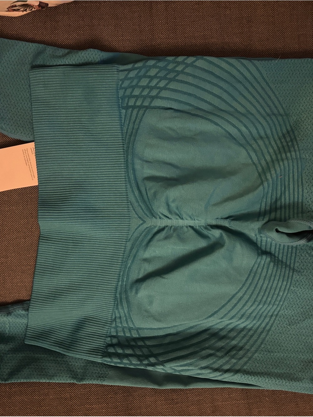 Leonie & Co. High waisted Slimming leggings. Mild compression. Teal blue XL.